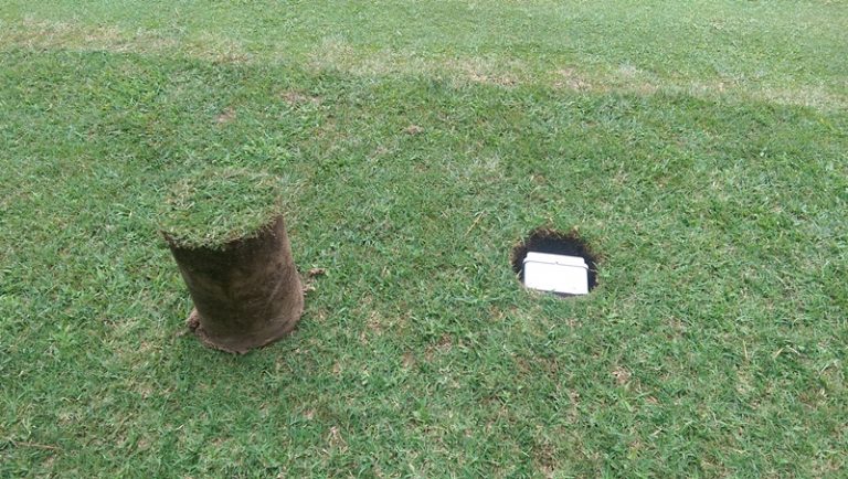 Green de un campo de golf