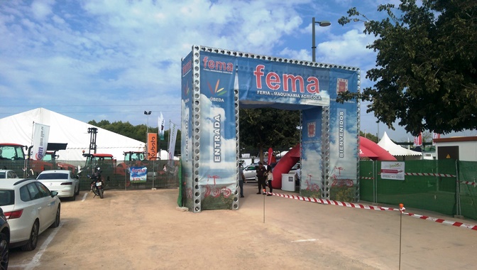Entrada a la Feria de Maquinaria Agrícola de Úbeda