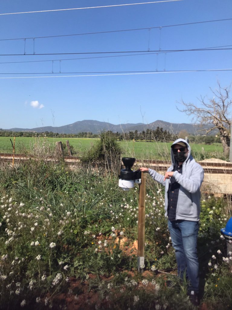 Instalación del pluviómetro