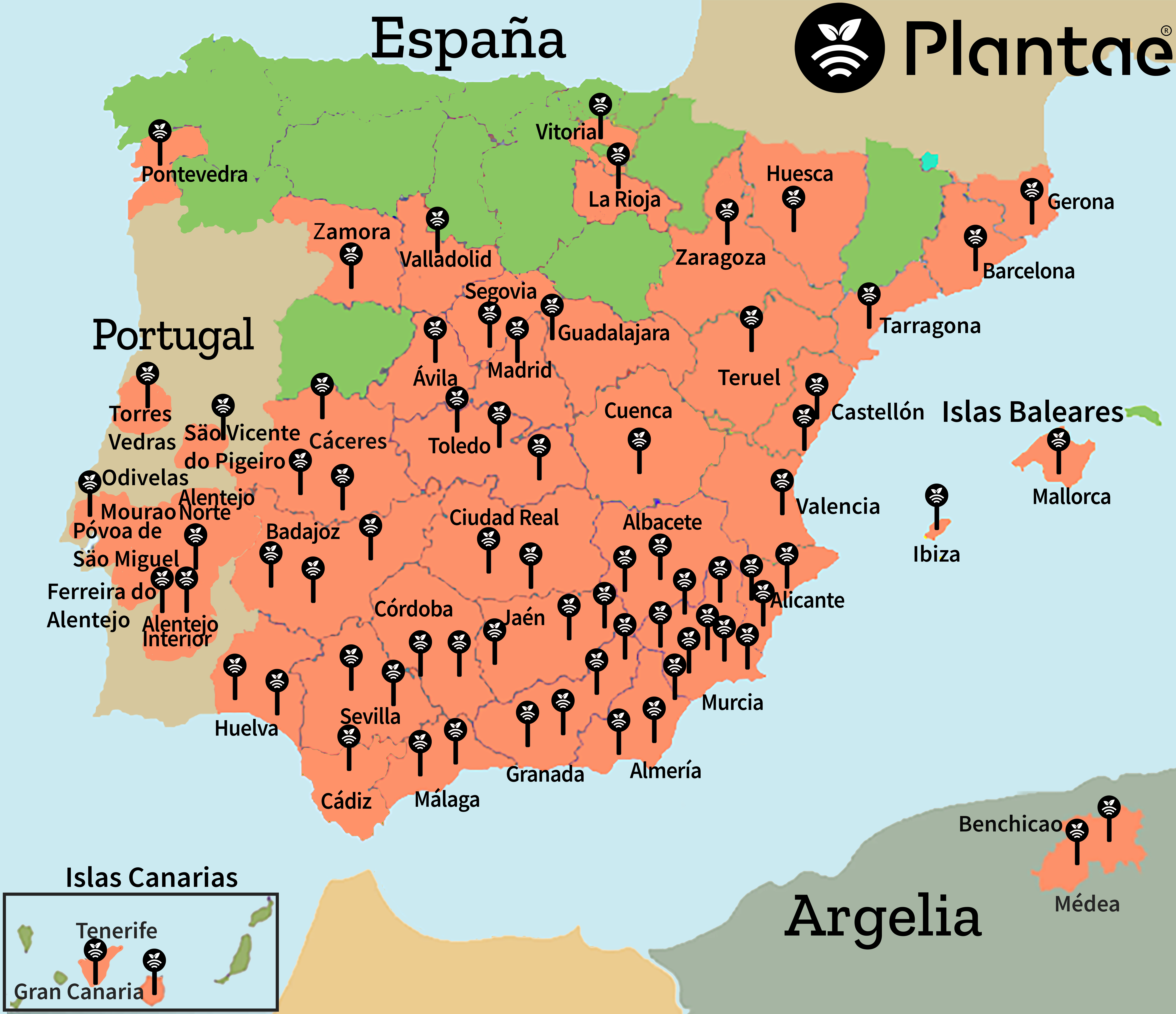 Plantae en España-10.000 sensores/sonda