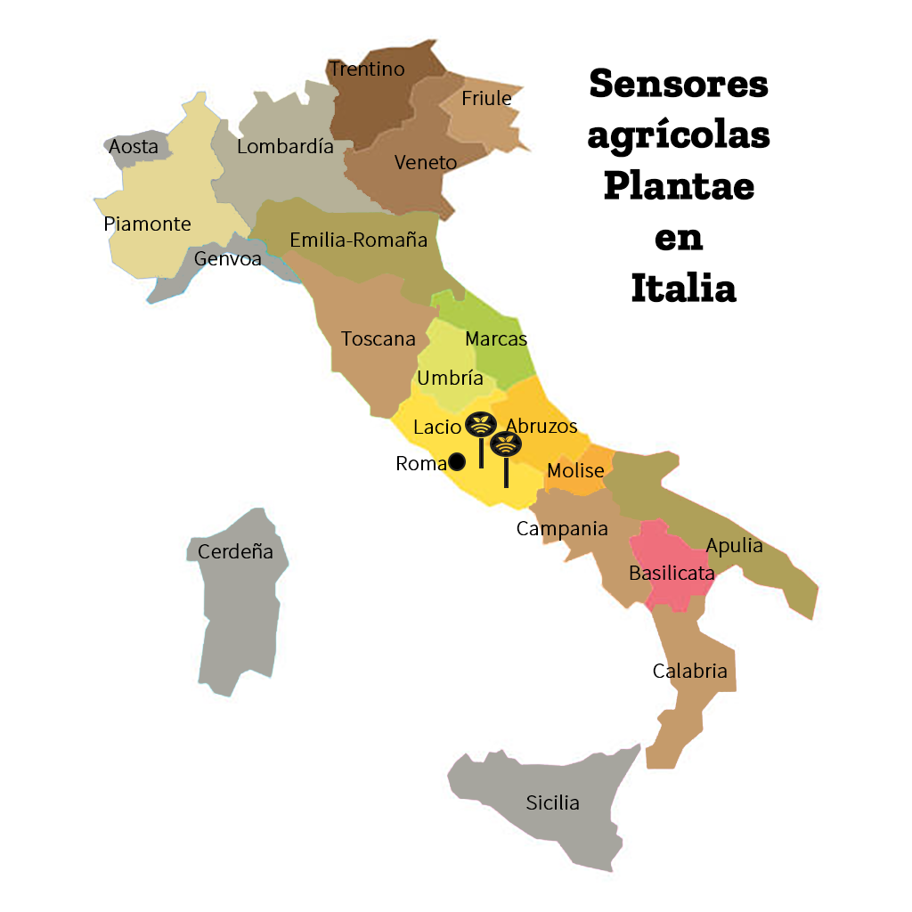 Sensores agrícolas en Italia
