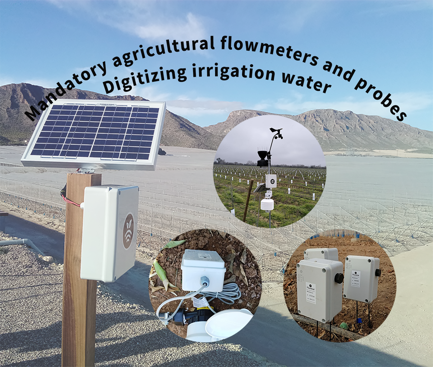 Caudalímetros y sondas agrícolas obligatorios para digitalizar el agua de riego