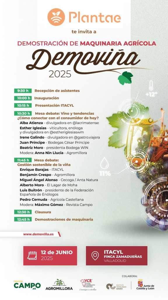 Demoviña 2025 en Valladolid, escaparate de maquinaria e innovación enfocadas a la vid